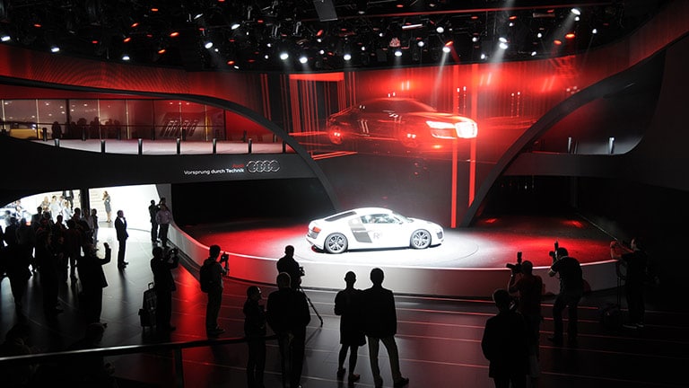 Meyer Sound D-Mitri and Loudspeakers at 2011 Frankfurt Car Show