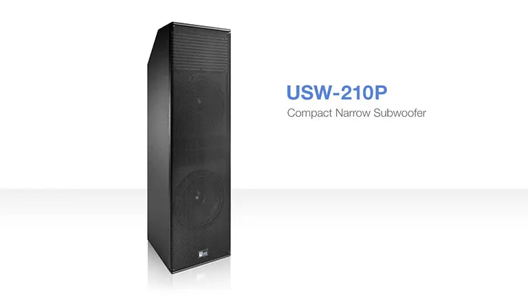 New USW-210P Compact Narrow Subwoofer Fits Forceful Bass into a Tight Space